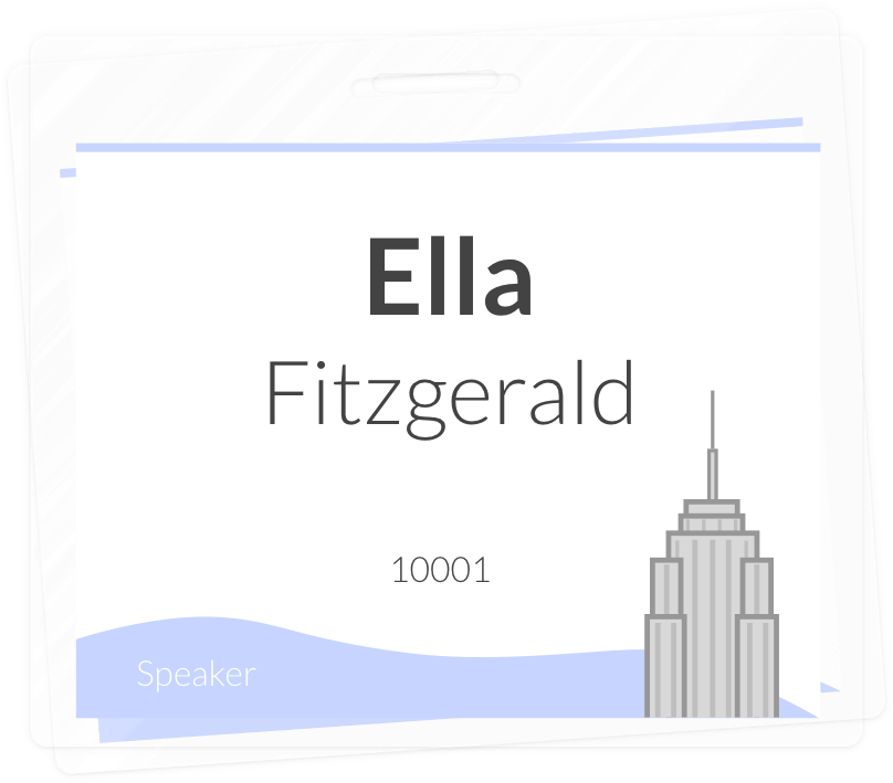 Create beautiful name badges that fit the New York style