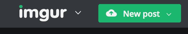 Imgur's new post button