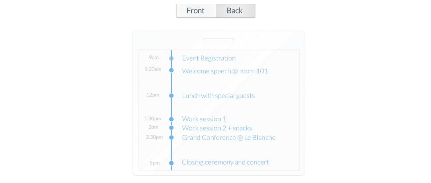 Add and event agenda or schedule