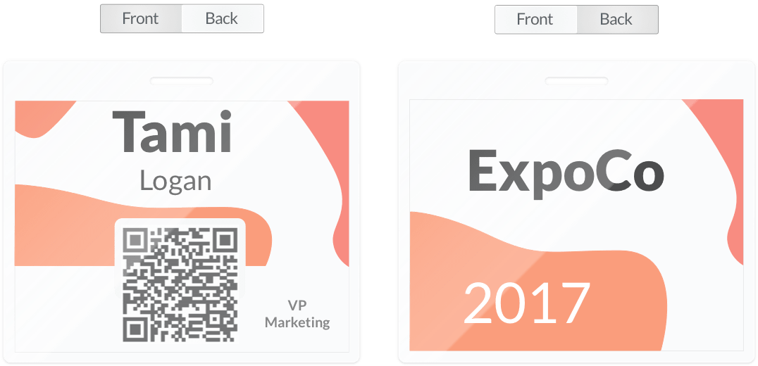 Add static text to the back of your badge