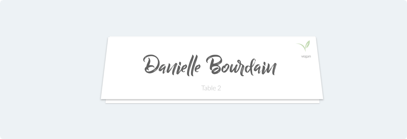 Create place cards with Conference Badge