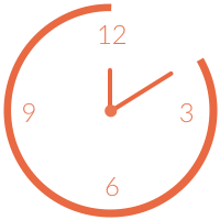 Clock icon, you save time and money with ConferenceBadge.com